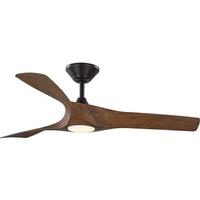 Progress Lighting 52" Koa Woodgrain 3 Blade Remote Control LED Ceiling Fan