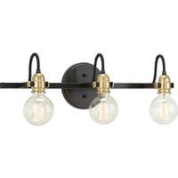 Progress Lighting 3 Light 120 volt Antique Bronze Industrial Vanity Light Fixture