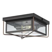 Progress Lighting 2 Light Antique Bronze with Clear Seeded Glass Light Fixture