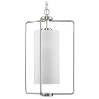 Progress Lighting 1 Light Brushed Nickel Etched Glass Shade Pendant Light Fixture
