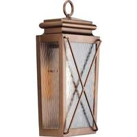 Progress Lighting 1 Light Antique Copper with Clear Water Glass Wall Light Fixture