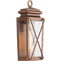 Progress Lighting 1 Light Antique Copper with Clear Water Glass Wall Light Fixture