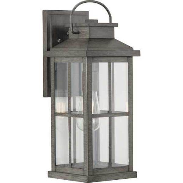 1 Light Antique Pewter with Clear Glass Wall Light Fixture