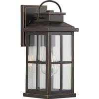 Progress Lighting 1 Light Antique Bronze with Clear Glass Wall Light Fixture