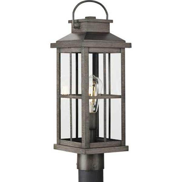 1 Light Antique Pewter with Clear Glass Wall Light Fixture
