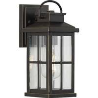 Progress Lighting 1 Light Antique Bronze with Clear Glass Wall Light Fixture