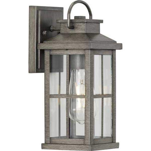 1 Light Antique Pewter with Clear Glass Wall Light Fixture