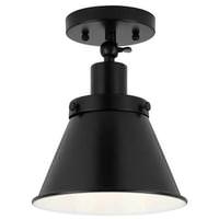 Progress Lighting 1 Light 120 volt Matte Black Steel Cone Ceiling Light Fixture