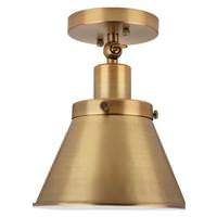 Progress Lighting 1 Light 120 volt Vintage Brass Steel Cone Ceiling Light Fixture