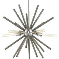 Progress Lighting 5 Light Brushed Nickel Modern Style Chandelier Light Fixture
