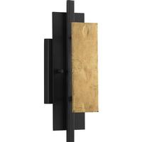 Progress Lighting 1 Light 120 volt Textured Black/Distressed Gold Shade Light Fixture