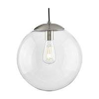 Progress Lighting 1 Light Brushed Nickel Clear Glass Round Pendant Light Fixture