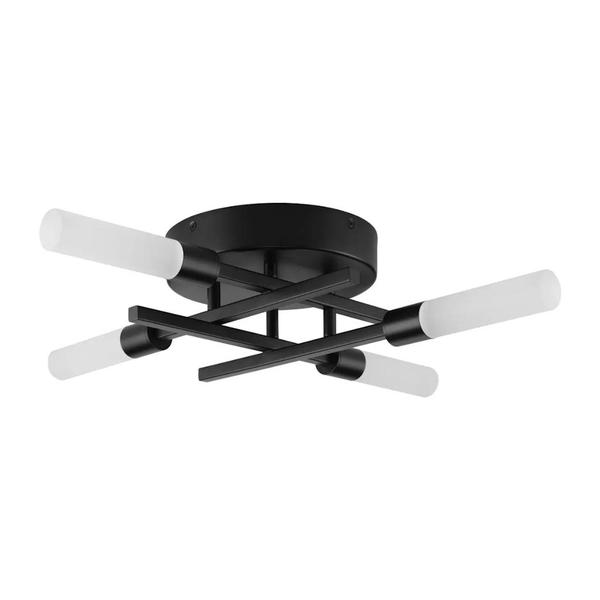 20" 25 watt 120 volt 3000K Matte Black Quadrant LED Light Fixture