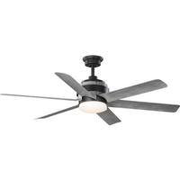 Progress Lighting 56" Graphite 5 Chestnut Blade Indoor LED Ceiling Fan