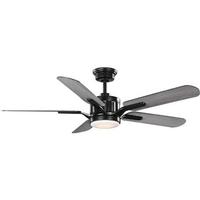 Progress Lighting 54" Black 5 Blade Remote Control LED Ceiling Fan