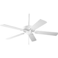 Progress Lighting 52" White 5 White/Washed Oak Reversible Blade Ceiling Fan