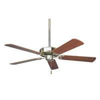 Progress Lighting 52" Brushed Nickel 5 Cherry/Natural Cherry Reversible Blade Ceiling Fan