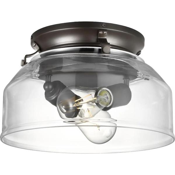 2 Light Architectural Bronze Clear Glass Shade Springer Collection Light Kit
