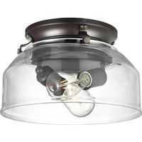 Progress Lighting 2 Light Architectural Bronze Clear Glass Shade Springer Collection Light Kit