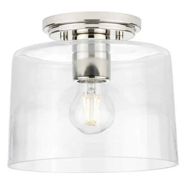 1 Light 120 volt Polished Nickel Clear Glass Bowl Ceiling Light Fixture 1 Light 120 volt Polished Nickel Clear Glass Bowl Ceiling Light Fixture