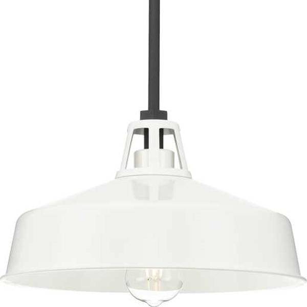 1 Light White Semi-Flush Mount Cedar Springs Hanging Lantern Light Fixture
