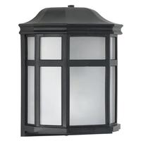 Progress Lighting 1 Light Textured Black with Frosted Acrylic Shade Wall Light Fixture