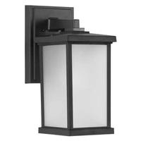 Progress Lighting 1 Light Textured Black with Frosted Acrylic Wall Light Fixture