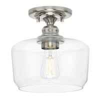 Progress Lighting 1 Light 120 volt Brushed Nickel Clear Glass Bowl Ceiling Light Fixture