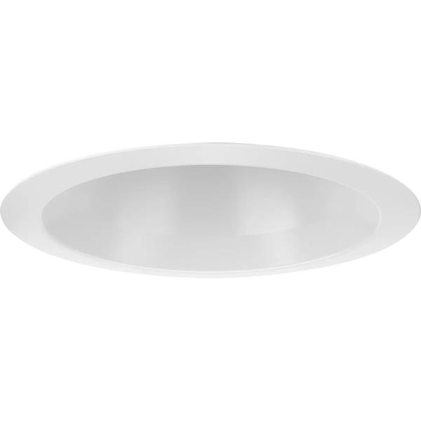6" Satin White Recessed Open Round Trim