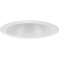 Progress Lighting 6" Satin White Recessed Open Shower Round Trim