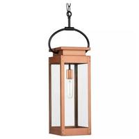 Progress Lighting 1 Light Antique Copper with Clear Glass Hanging Lantern Light Fixture