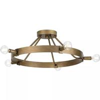 Progress Lighting 5 Light 120 volt Aged Bronze Rustic Farmhouse Ceiling Light Fixture