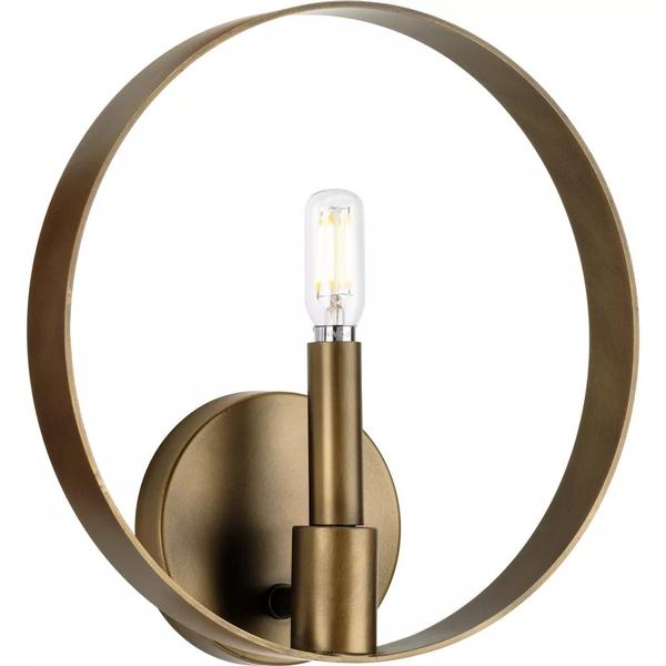 1 Light Aged Bronze Rustic Farmhouse Style Light Fixture