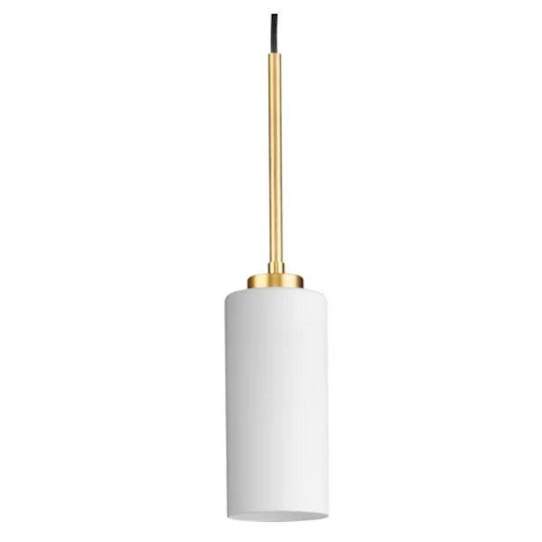 1 Light Vintage Brass Etched White Glass Shade Pendant Light Fixture