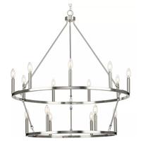 Progress Lighting 15 Light Brushed Nickel Traditional Style Chandelier Light Fixture