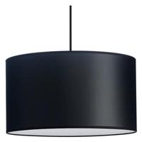 Progress Lighting 3 Light Matte Black Parchment Fabric Cylindrical Pendant Light Fixture