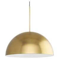 Progress Lighting 1 Light Brushed Gold Metal Shade Dimmable Pendant Light Fixture