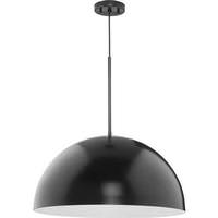 Progress Lighting 1 Light Black Metal Shade Dimmable Pendant Light Fixture