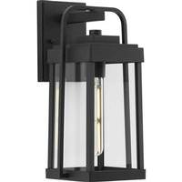Progress Lighting 1 Light Black with Clear Glass Outdoor Wall Light Fixture