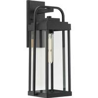 Progress Lighting 1 Light Black with Clear Glass Outdoor Wall Light Fixture