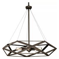 Progress Lighting 5 Light Architectural Bronze Pendant Saucedo Collection Light Fixture