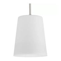 Progress Lighting 1 Light Polished Nickel Etched Opal Glass Shade Pendant Light Fixture