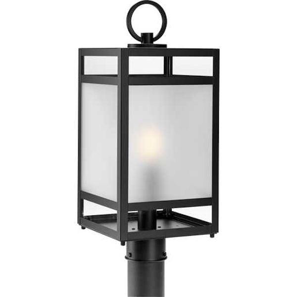 1 Light Black with Clear Glass Parrish Post Top Lantern Light Fixture