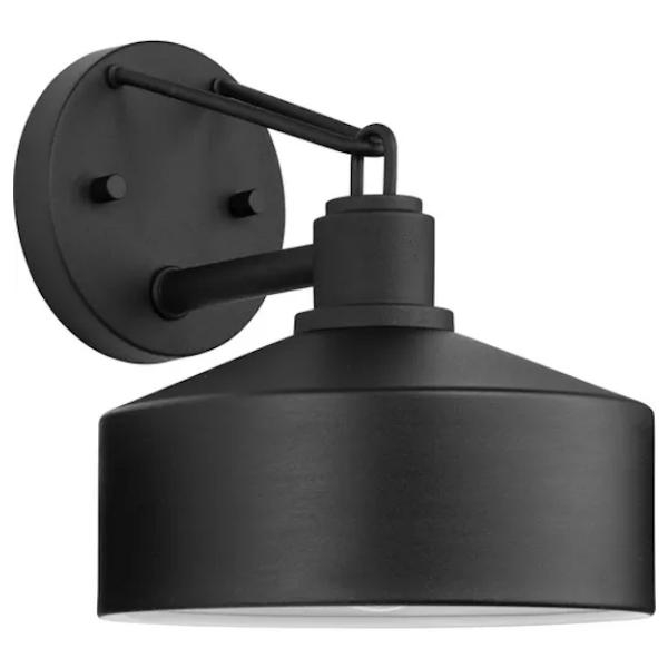 1 Light Textured Black Metal Urban Industrial Wall Light Fixture