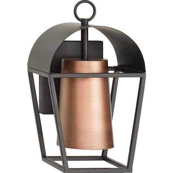 1 Light Antique Bronze Antique Copper Metal Cone Outdoor Hutchence Wall Light Fixture