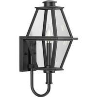 Progress Lighting 1 Light Black with Clear Glass Small Bradshaw Wall Light Fixture