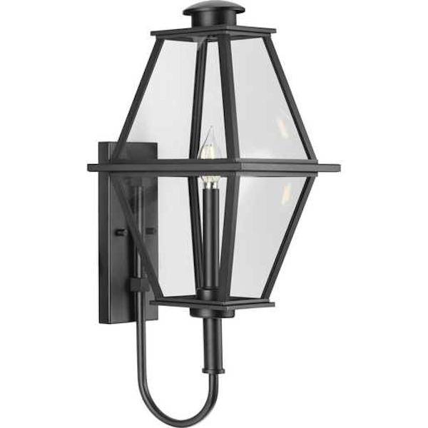1 Light Black with Clear Glass Medium Bradshaw Wall Light Fixture