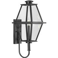 Progress Lighting 1 Light Black with Clear Glass Medium Bradshaw Wall Light Fixture