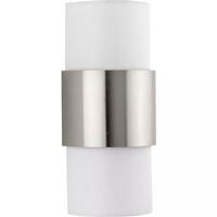 Progress Lighting 2 Light 120 volt Brushed Nickel White Linen Fabric Light Fixture