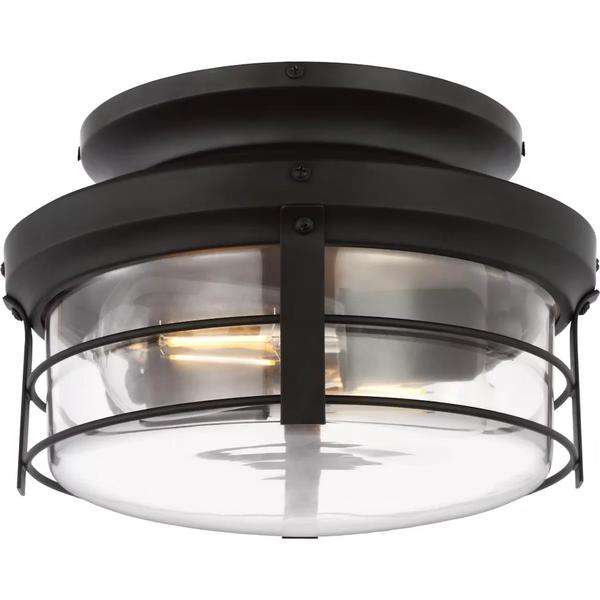 2 Light Architectural Bronze Clear Glass Shade Springer II Collection Light Kit